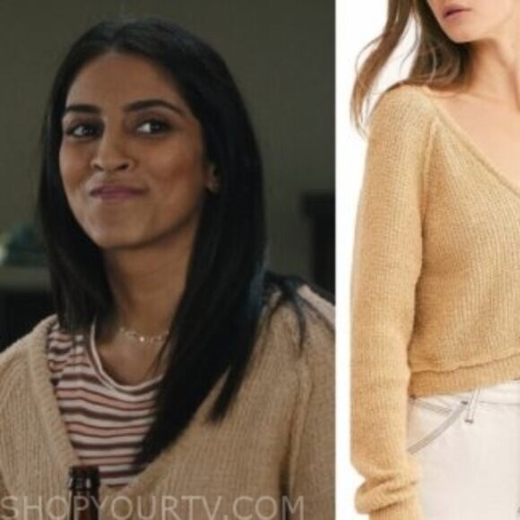 Free People | "Camel" Women's High Low V-Neck Cropped Sweater | Size Small - Picture 12 of 12